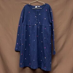 Little Girls star print waffle knit dress